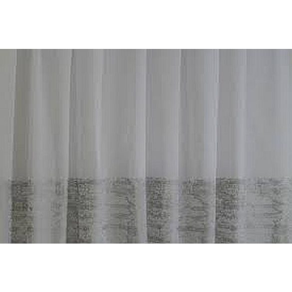 Ezüst-fehér fényáteresztő függöny, 300cm magas, fehér színben kapható