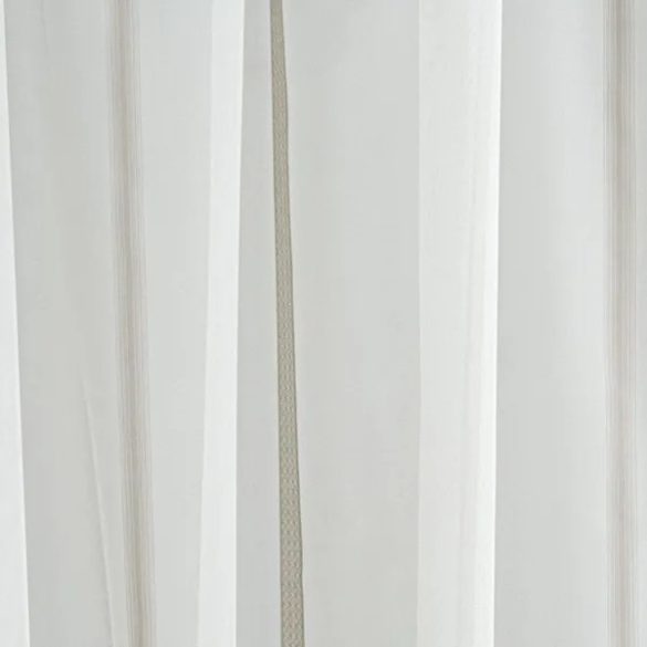 Hosszában csíkos tört fehér függöny, 180cm és 300cm magasságban és négy színben rendelhető 