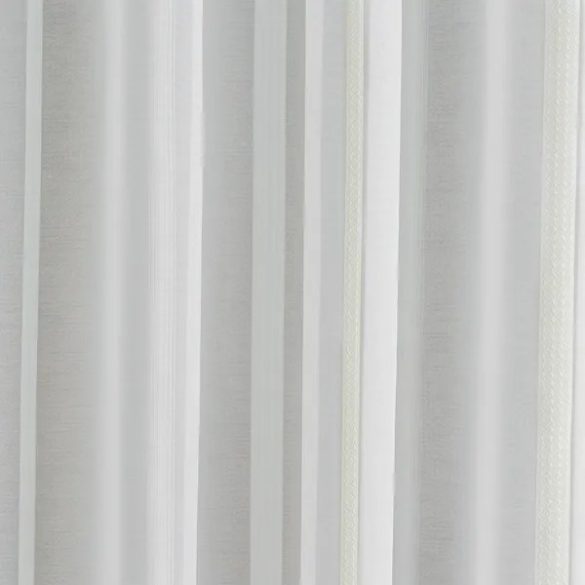 Hosszában csíkos tört fehér függöny, 180cm és 300cm magasságban és négy színben rendelhető 