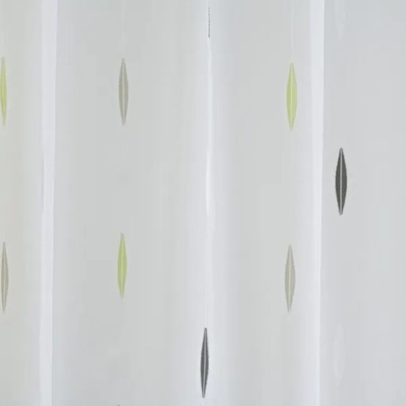 Tört fehér alapon levél mintás függöny, 180cm, 300cm magas, két színben rendelhető